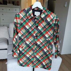 Gucci Vibrant Tartan Jacket in Red and Green